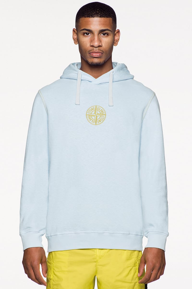 Stone island sky online blue hoodie