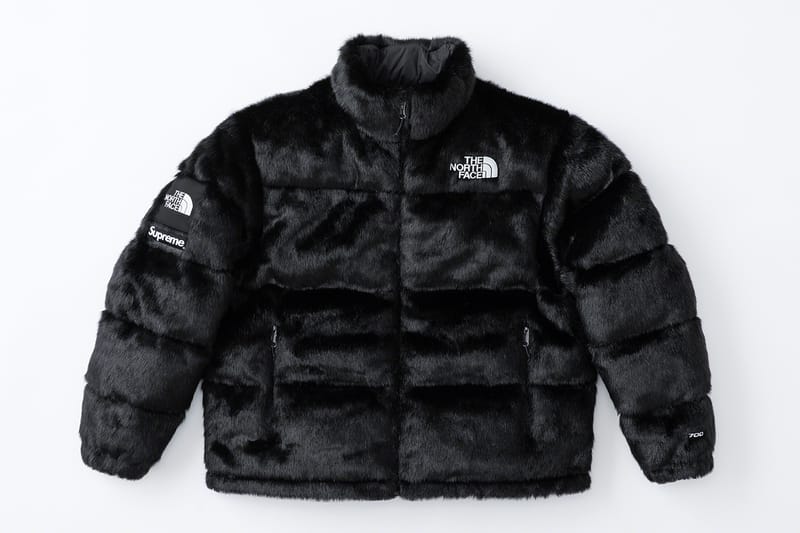 Supreme North Face Faux Fur Nuptse 黒Lサイズ