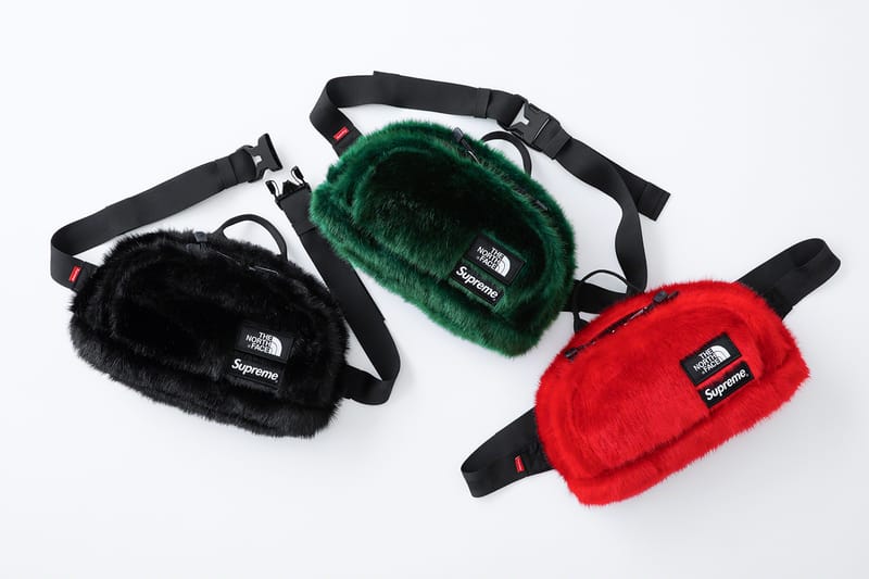 North face cheap supreme waist bag