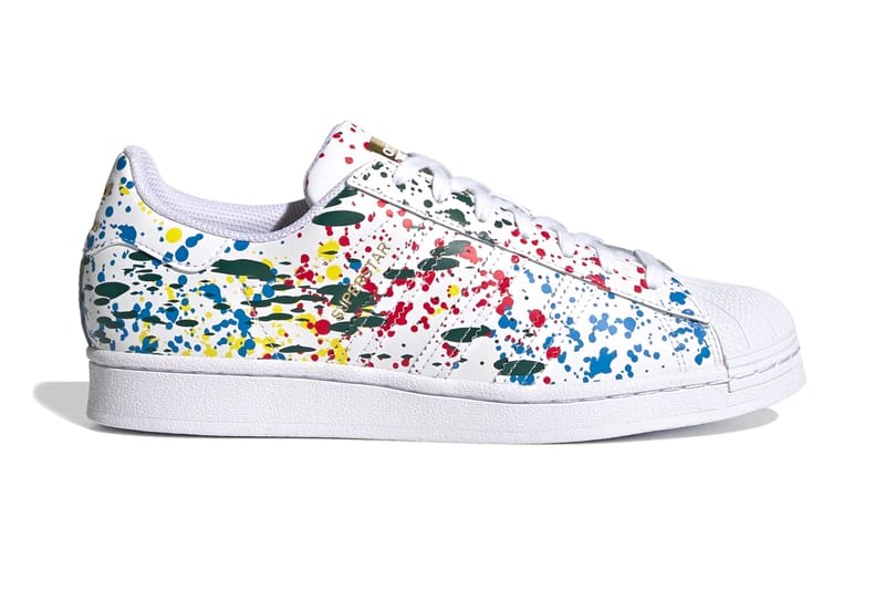 Adidas originals superstar rainbow best sale paint splatter