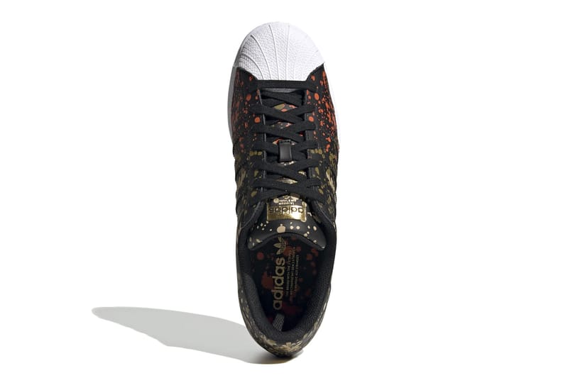 Adidas originals superstar floral-print hotsell leather sneakers