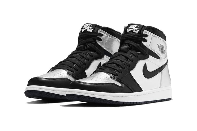 Jordan 1 sales black and silver