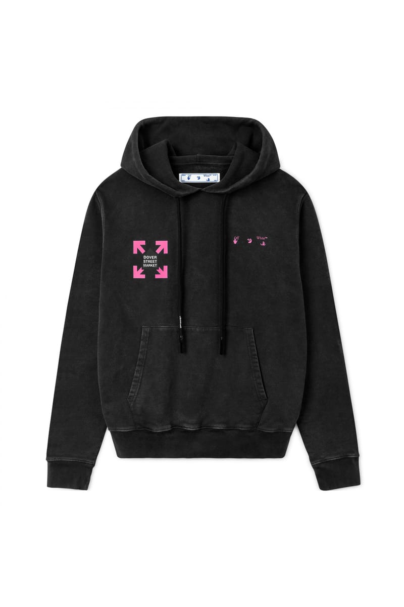 Black and pink off white hoodie 2025