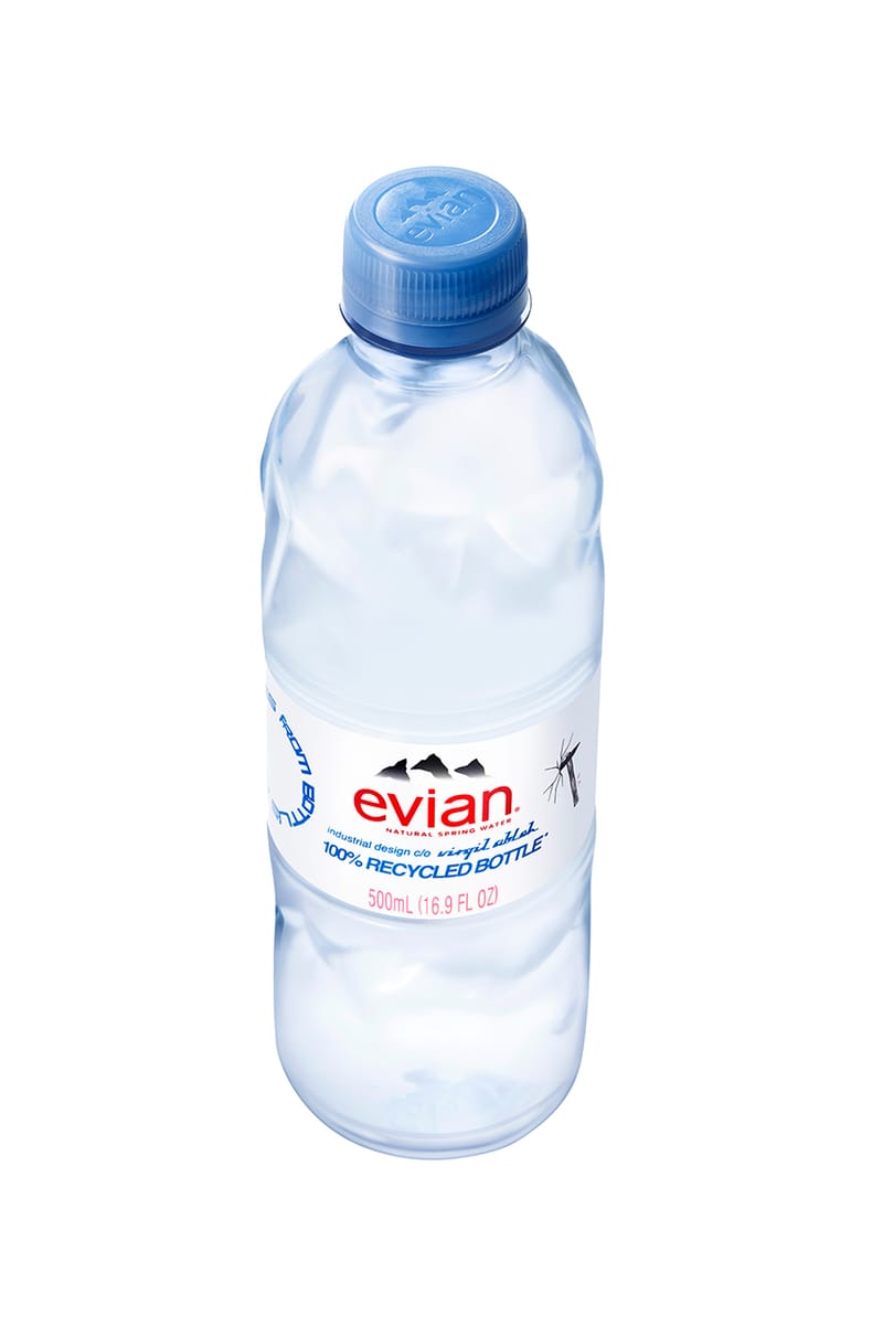 Off white evian water best sale