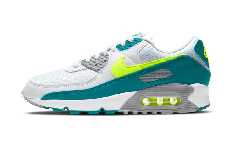 Blue and lime shop green air max