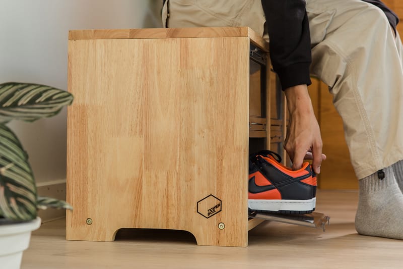 Wooden on sale sneaker box