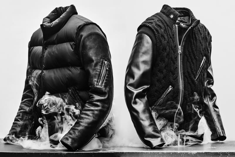 UNDERCOVER 30th Anniv. Leather Sleeve Down Jacket Details 