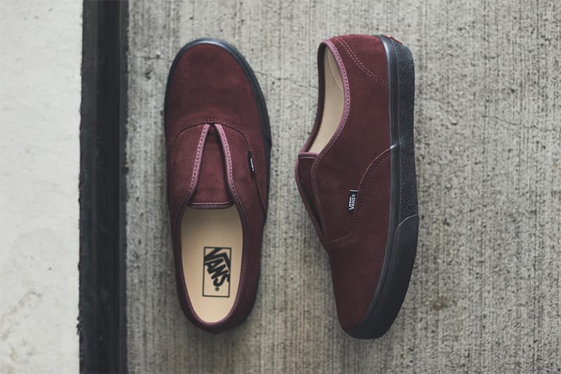 Burgundy and cheap black vans