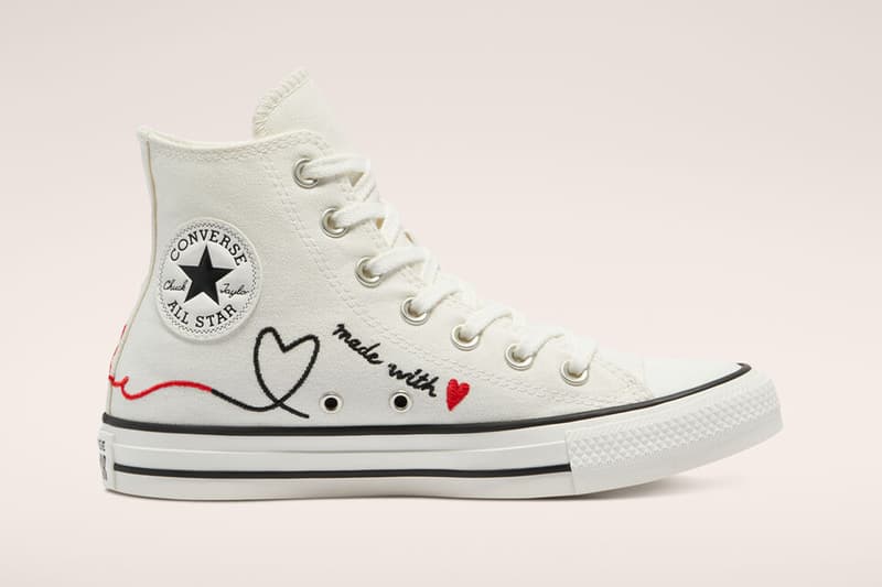 Shoe heart. might be cute to take a pic of all the kids' shoes like Converse's Valentine's Day Pack Is Made With Love | HYPEBEAST
