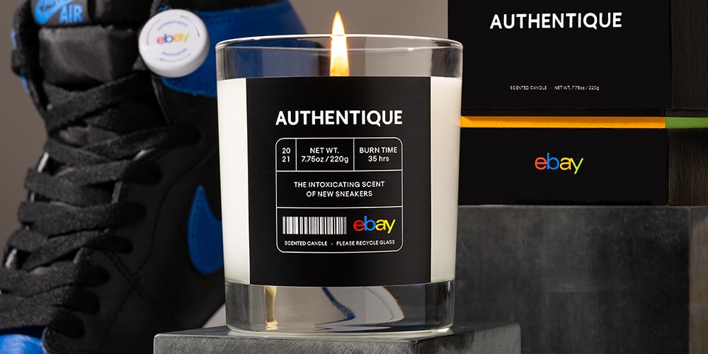 Аутентичная свеча eBay пахнет свежими кроссовками