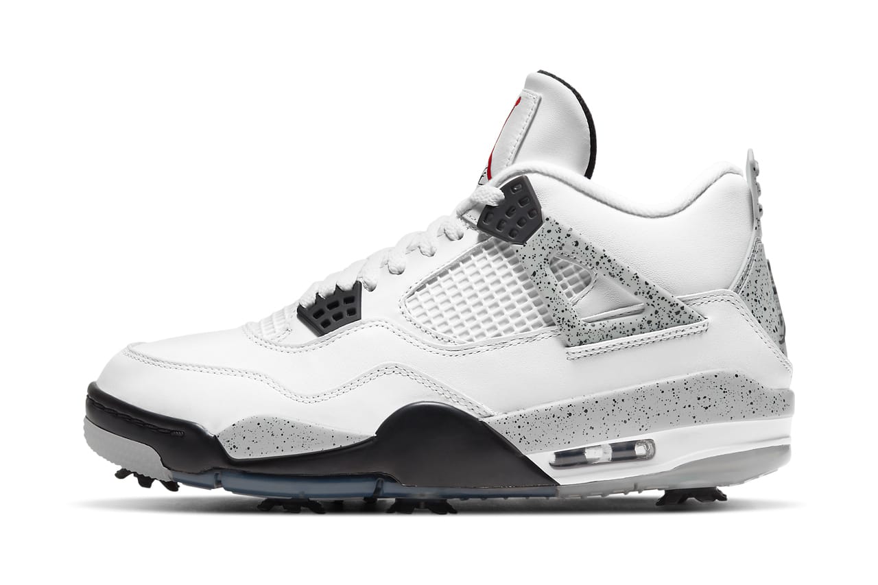 The Air Jordan 4 Golf Surfaces in White Cement | Hypebeast