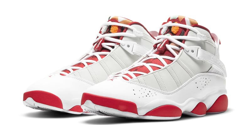 Jordan 6 rings red and clearance white