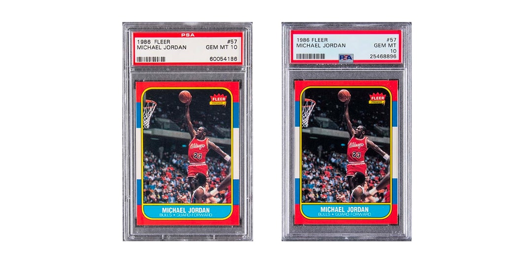 Две карточки новичка Майкла Джордана 1986 года проданы на аукционе за рекордную сумму в 738 тысяч долларов каждая