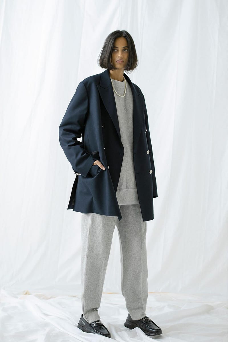 monkey time x Champion Back Snap Sweater, Tapered Sweatpants