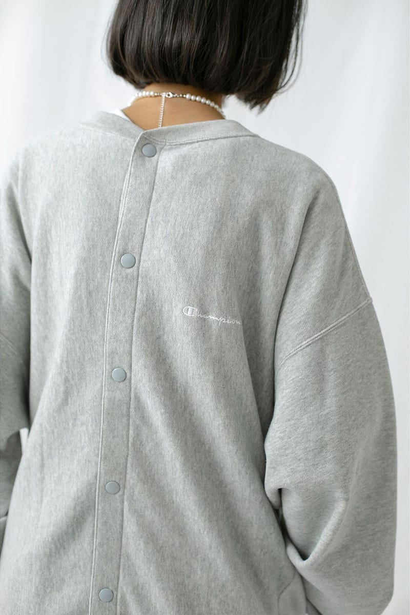 monkey time x Champion Back Snap Sweater, Tapered Sweatpants