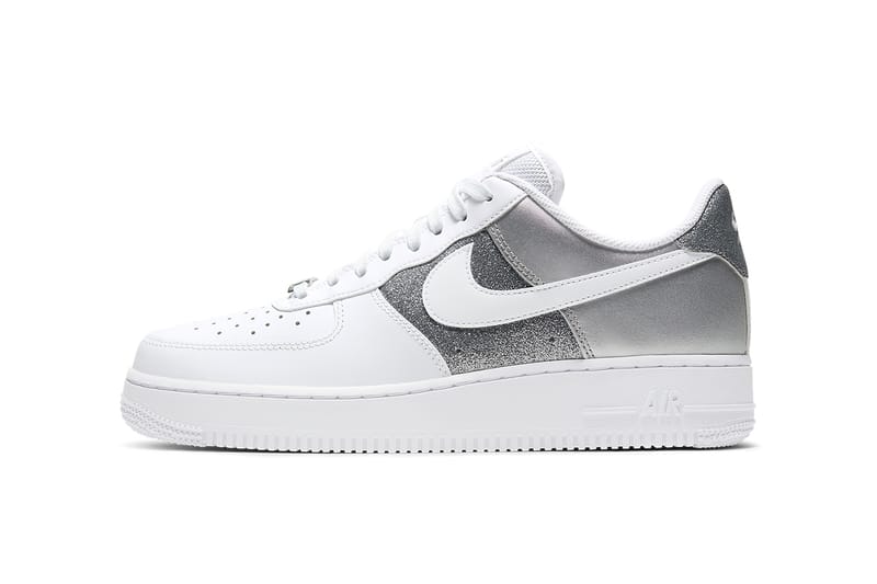 Air force 1 shop white and silver