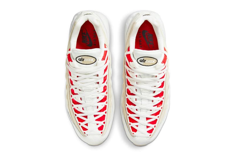 Nike Air Max 95 "Sail/Black/Chile Red" Dual Lacing System | Hypebeast
