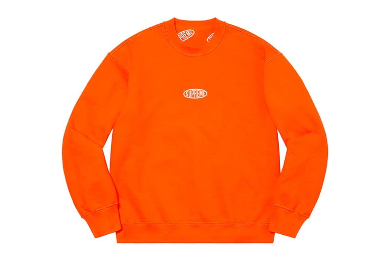 Orange supreme clearance sweatshirt