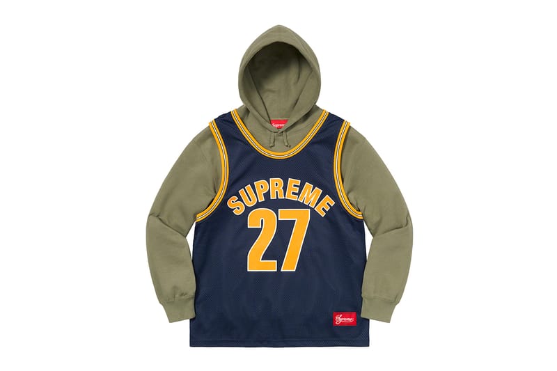 Supreme discount jersey hoodie