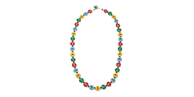 Floral beaded deals necklace