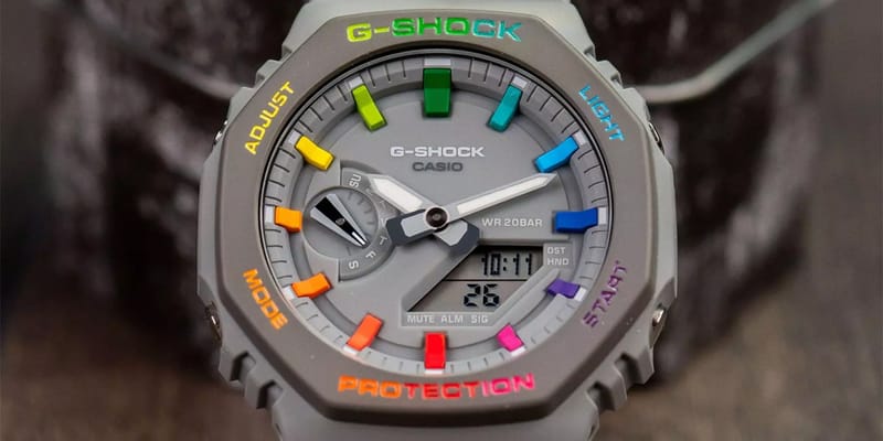 The Dial Artist x IFL Watches Rainbow CasiOak Info Hypebeast