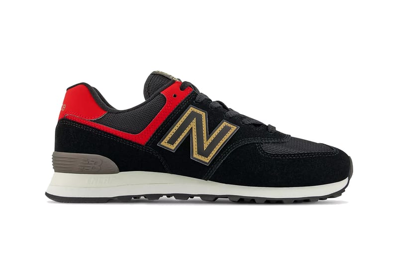 New balance 574 red and clearance black