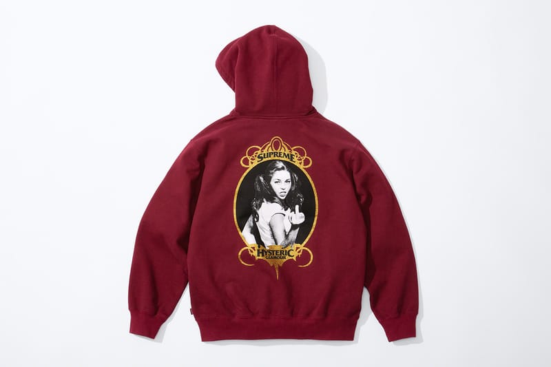 Supreme hysteric glamour text on sale hoodie