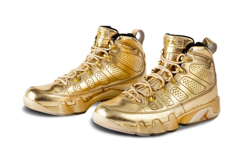 Air jordan on sale 9 gold