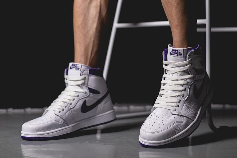 Jordan 1 court purple on outlet feet