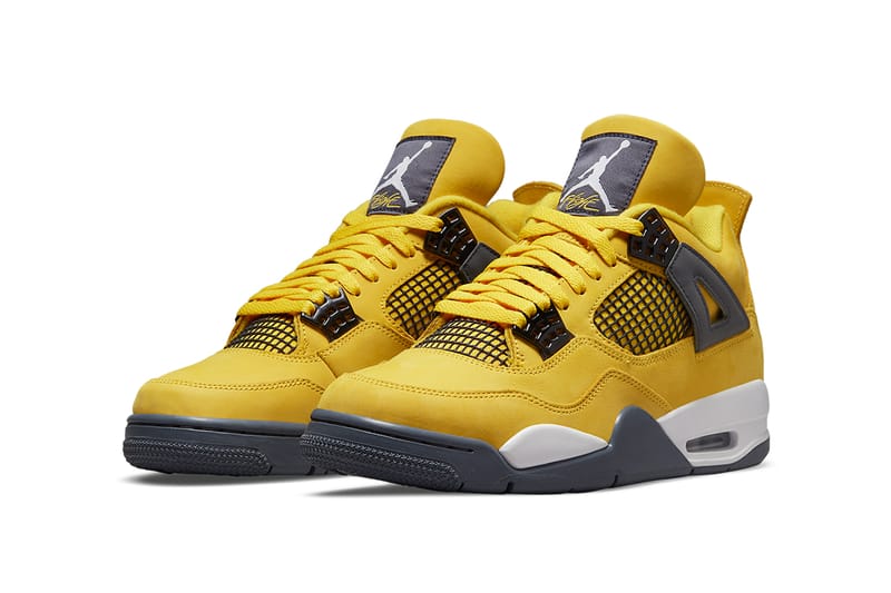 Jordan 4 cheap grey and yellow