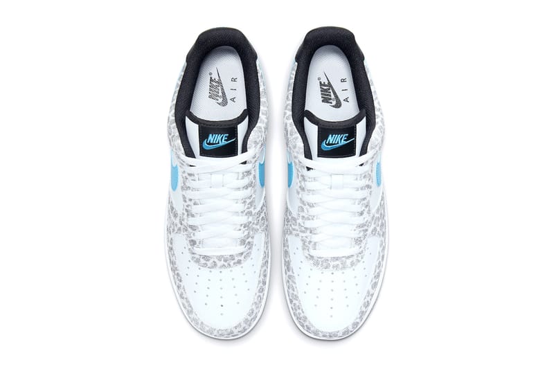 Air force 1 07 trainers white black blue hot sale fury