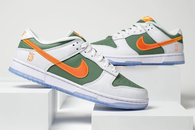 orange and green nike