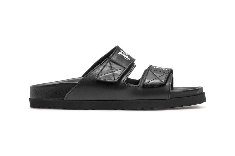 Palm Angels Sandal Black Leather Strap Hypebeast