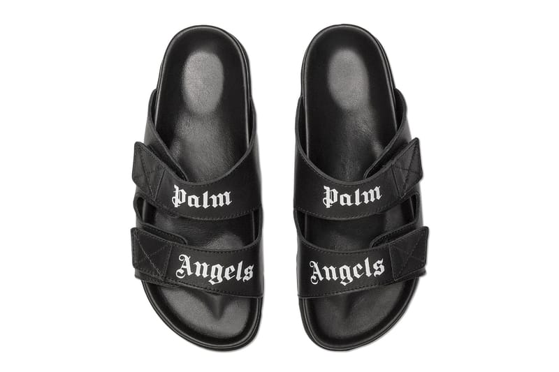 Palm Angels Sandal Black Leather Strap Hypebeast