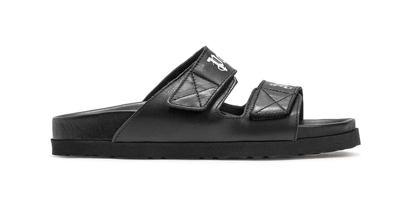 Palm Angels Sandal Black Leather Strap Hypebeast