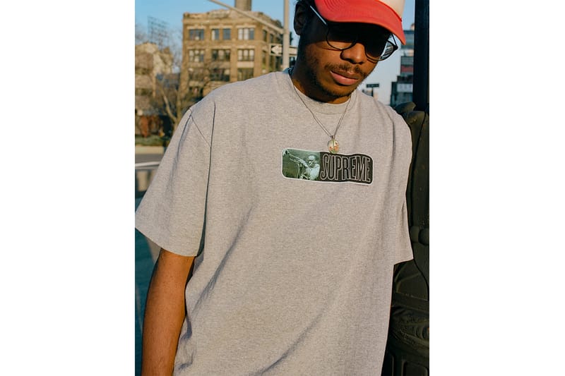 Supreme t cheap shirt with cap