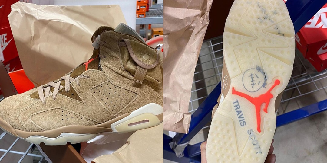 Взгляните еще раз на кроссовки Travis Scott x Air Jordan 6 «Британский хаки»