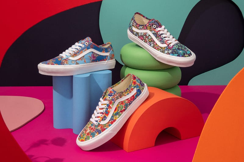 Vans floral print on sale shoes