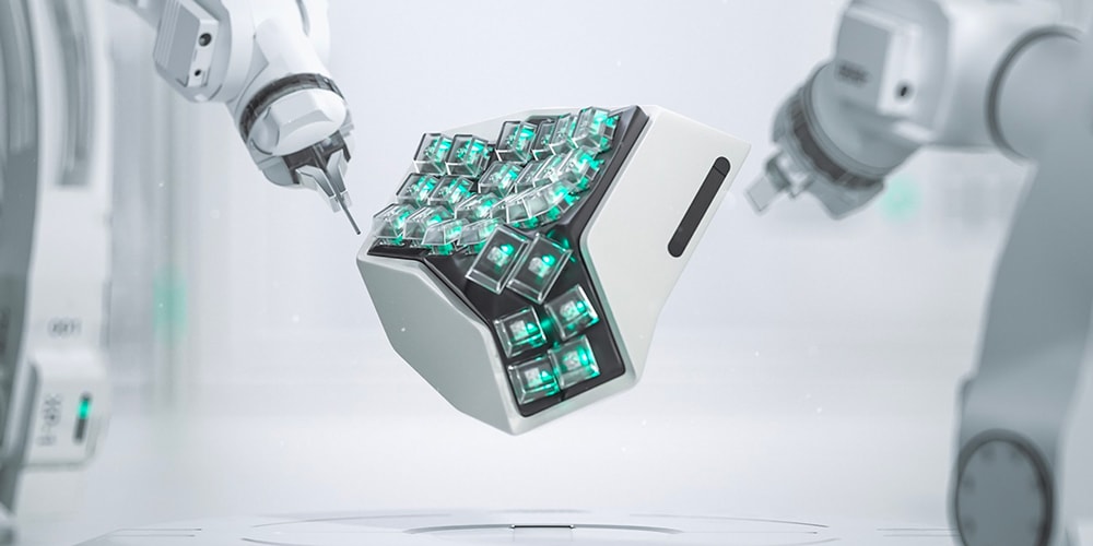 Angry Miao выпускает первую в мире разделенную металлическую клавиатуру органической формы