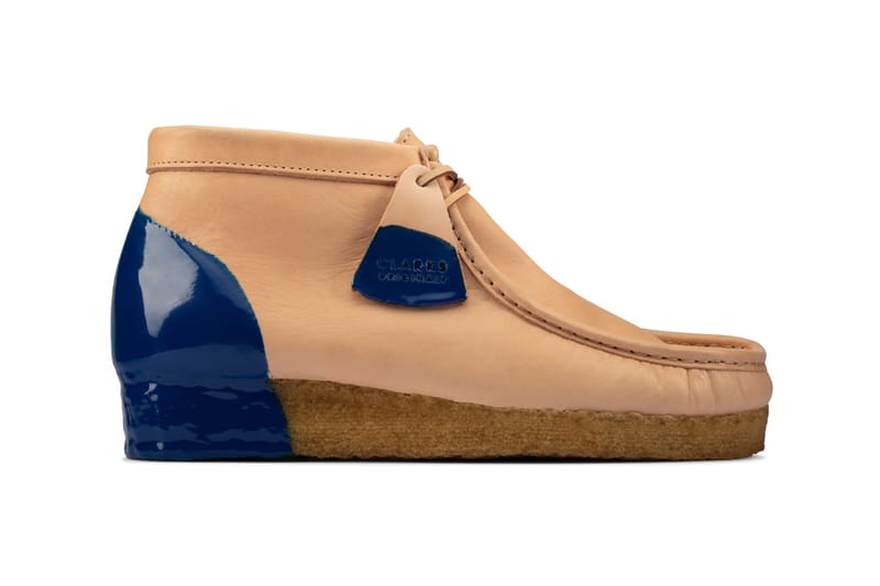 Clarks wallabees deals navy blue suede