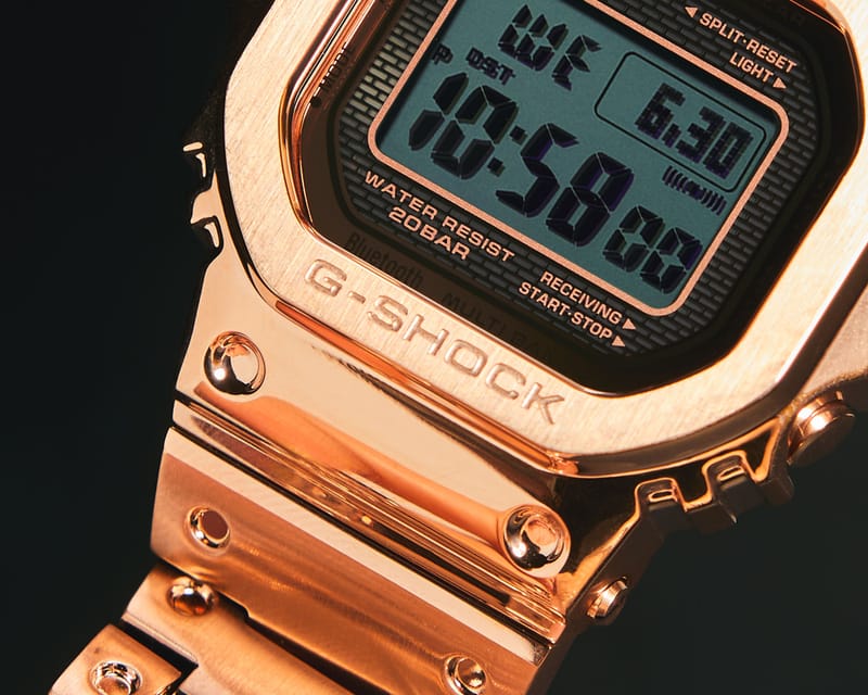 G-SHOCK GMWB5000GD-4 Rose Gold Watch Closer Look | Hypebeast