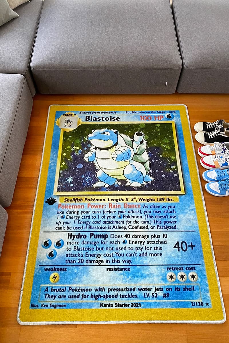 'Pokémon' Base Set First Edition Blastoise Rug | HYPEBEAST
