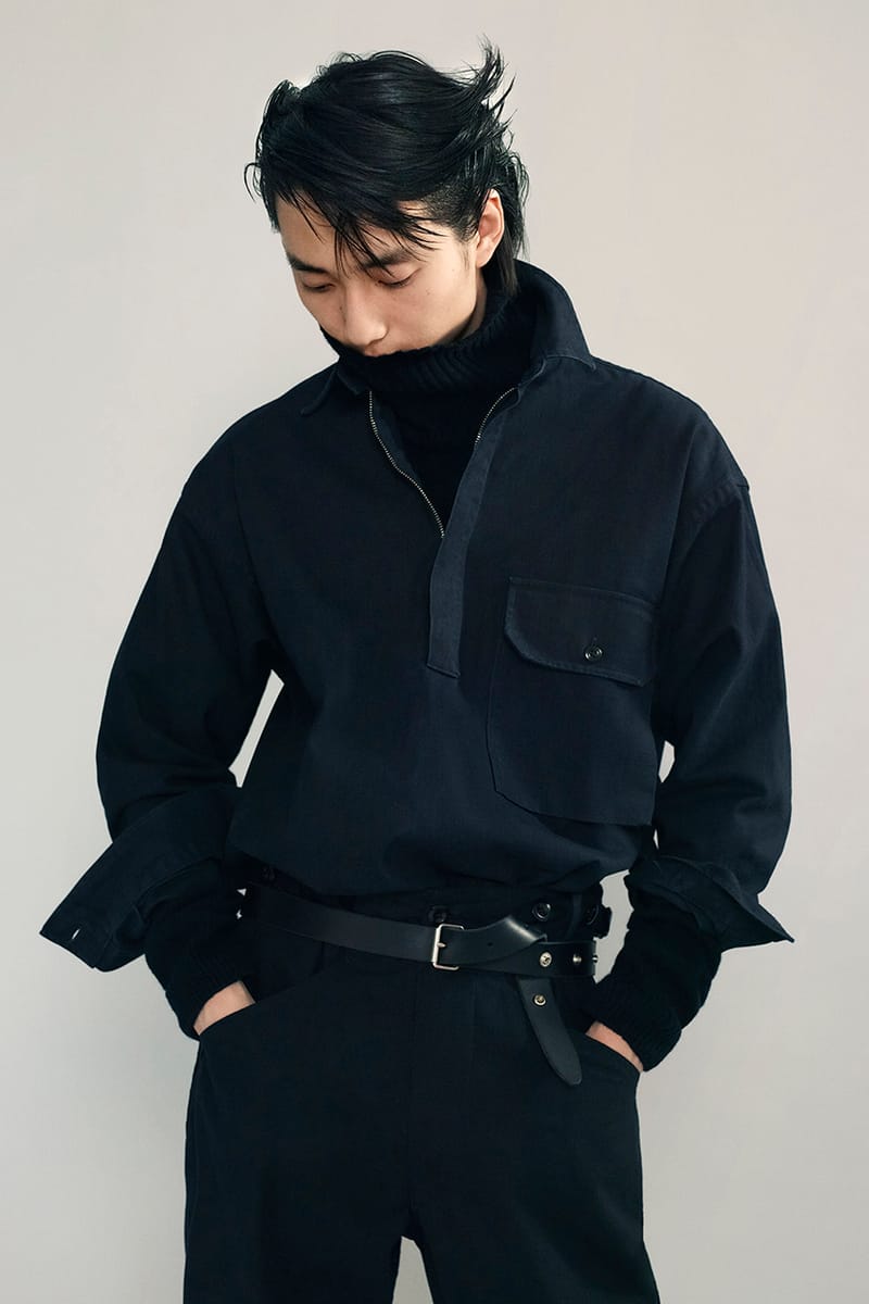 『MARGARET HOWELL』 カーコート MHL. ブラック　【M】 Wool Melton Shawl Collar Coat – La Garçonne