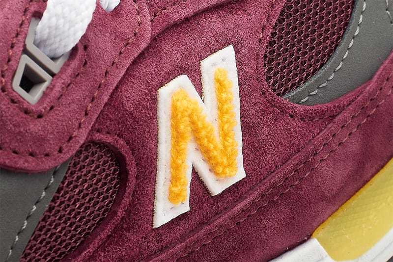 Burgundy and cheap yellow sneakers