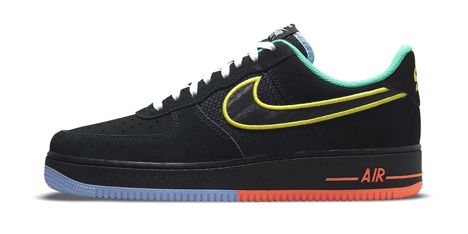 blue and black nike air force 1