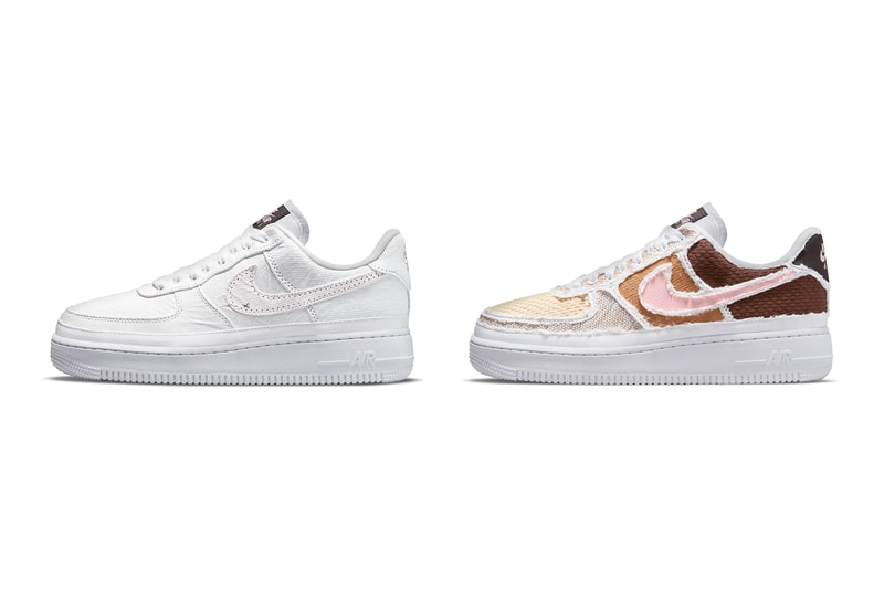 Nike Air Force 1 âTexture Revealâ and âPastel Revealâ Hide Colorful Detailing Under Tear-Away