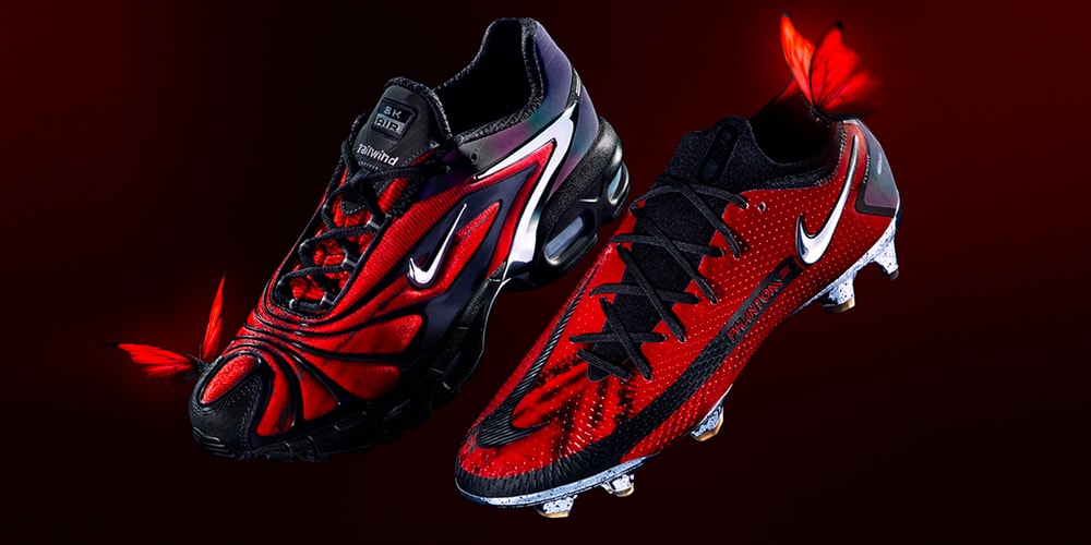 Официальный взгляд на футбольные бутсы Nike SK Phantom от Skepta и Air Max Tailwind V «Bloody Chrome»