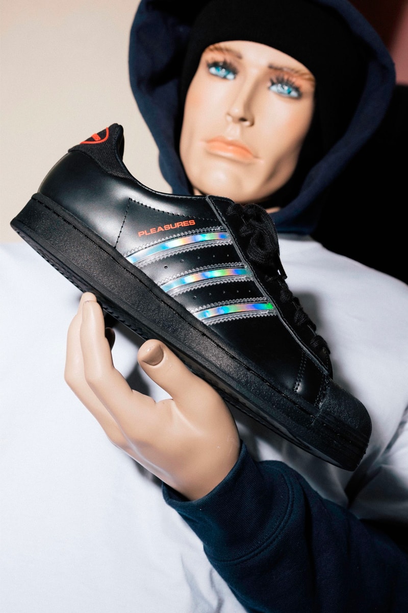 pleasures x adidas superstar sneakers