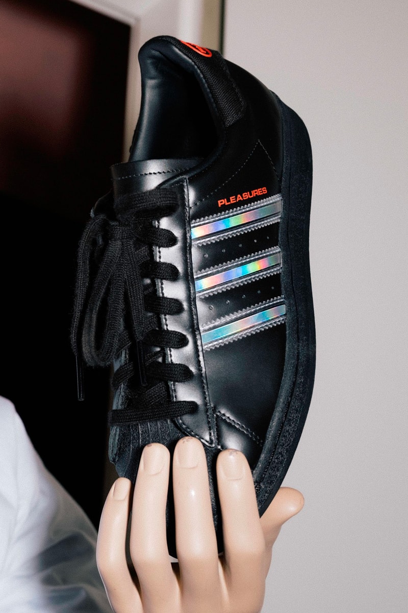 pleasures x adidas superstar sneakers