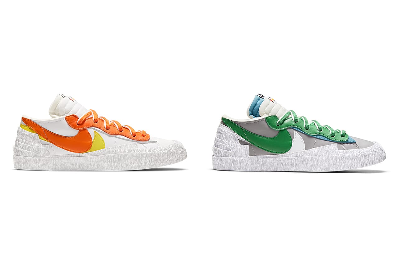 sacai x Nike Blazer Low Orange & Green Release Info | Hypebeast